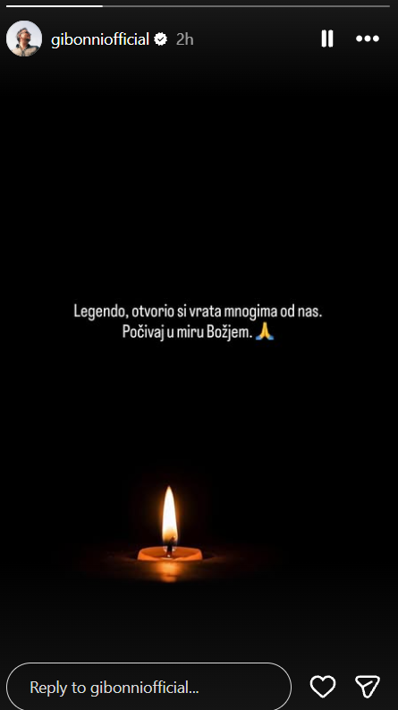 Gibonni se oprostio kratkom porukom na Instagramu (Screenshot/Instagram)