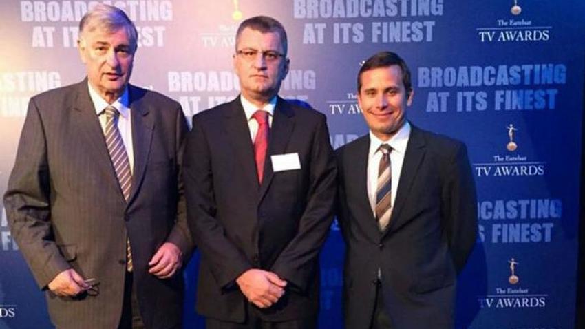 Milić, Đođić i Veršić na dodjeli Eutelsat nagrada u Rimu (Foto: Al Jazeera)