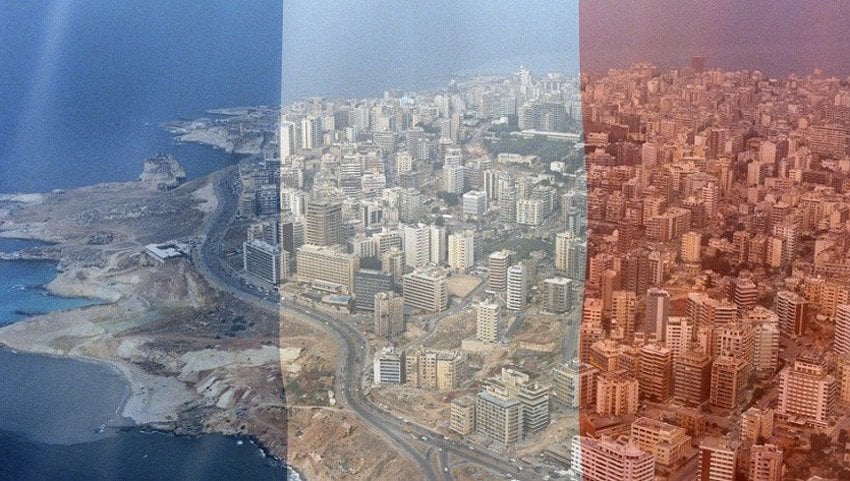 Fotografija Bejruta sa francuskom zastavom
