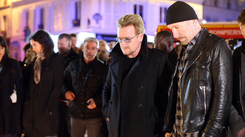 Bono i David Howell Evans u Parizu (Foto: EPA)