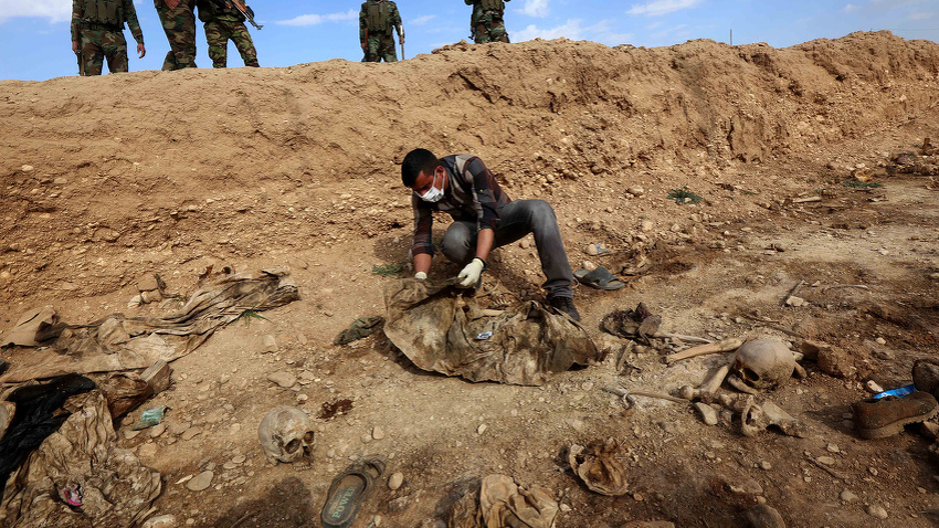 Masovna grobnica jezida pronađena u februaru (Foto: Arhiv/AFP)