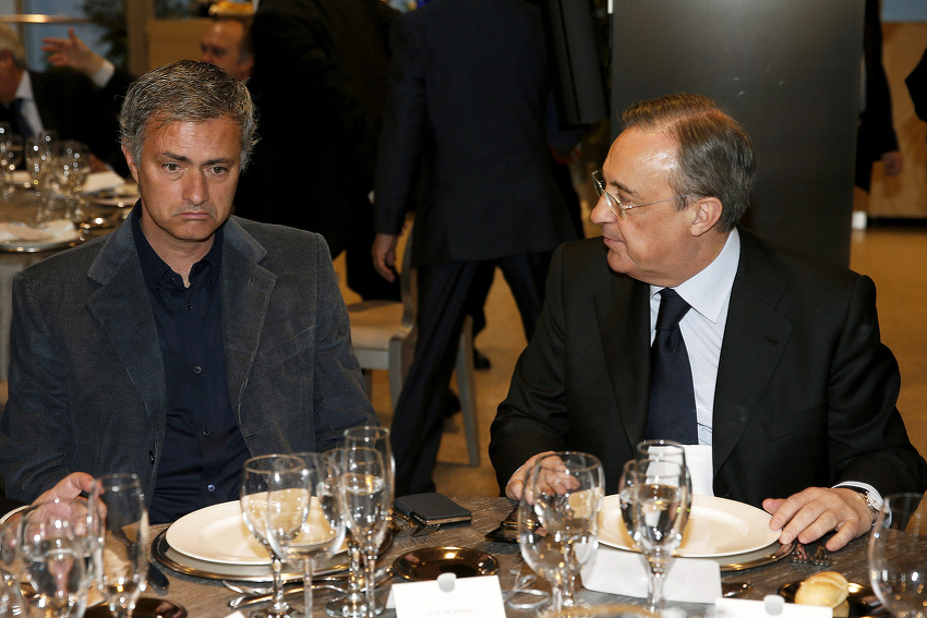 Jose Mourinho i Florentino Perez (Foto: EPA)