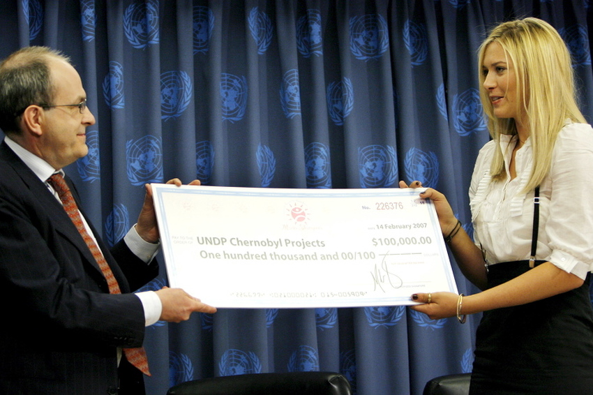 Šarapova je bila uključena u pomaganje preživjelima iz černobilske nuklearne katastrofe (Foto: EPA)