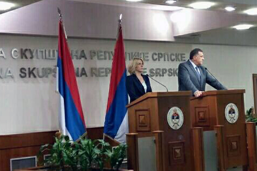 Željka Cvijanović i Milorad Dodik (Foto: SRNA)