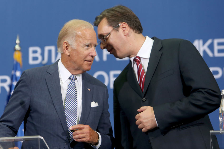 Joe Biden i Aleksandar Vučić (Foto: EPA)