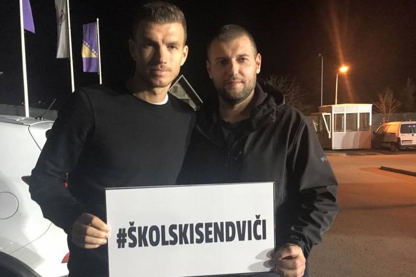 Edin Džeko i Aldin Kajmaković (Foto: Facebook)
