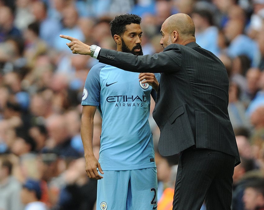 Gael Clichy i Pep Guardiola (Foto: EPA)