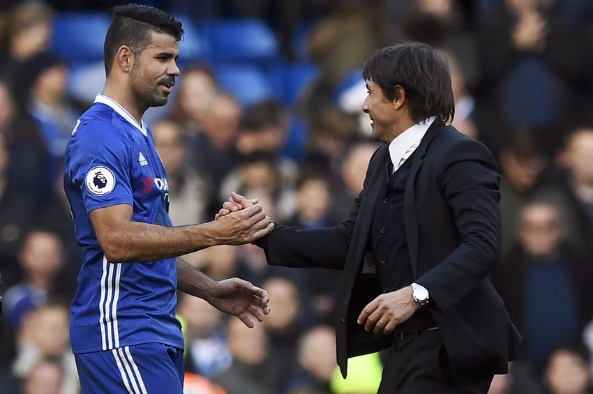 Diego Costa i Antonio Conte (Foto: EPA)