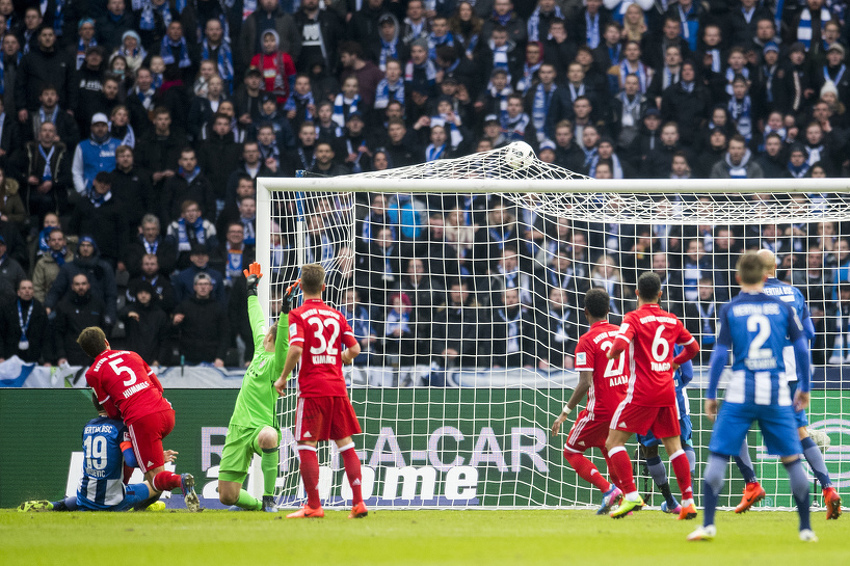Trenutak kada Ibišević postiže pogodak za Herthu (Foto: AFP)