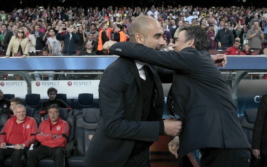 Pep Guardiola i Luis Enrique (Foto: EPA)