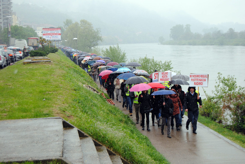 Završen protest radnika Alumine, traže vanrednu sjednicu Vlade RS-a