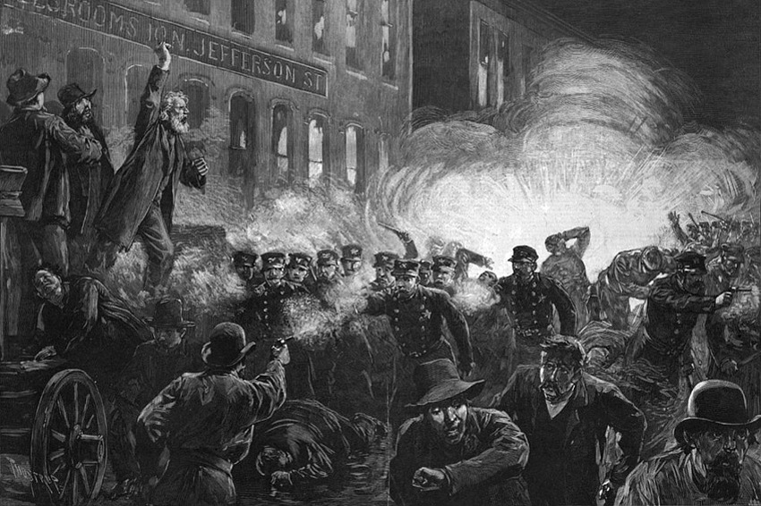 Najraširenija ilustracija protesta u Chicagu 1886.
