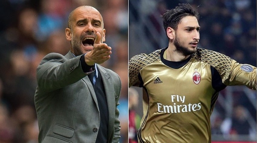 Pep Guardiola i Gianluigi Donnarumma (Foto: EPA)