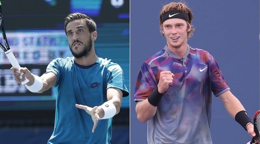 Damir Džumhur i Andrej Rubljev (Foto: EPA)