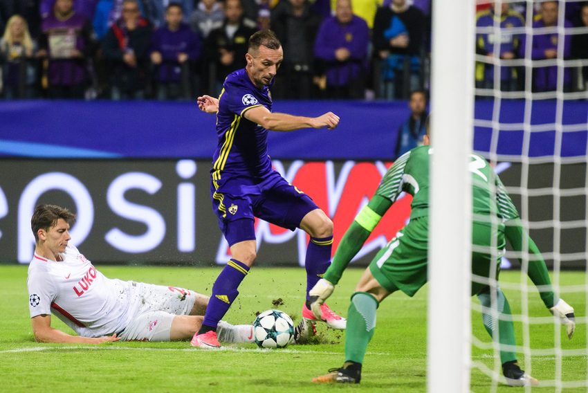Mešanović na utakmici Lige prvaka protiv Spartaka (Foto: AFP)