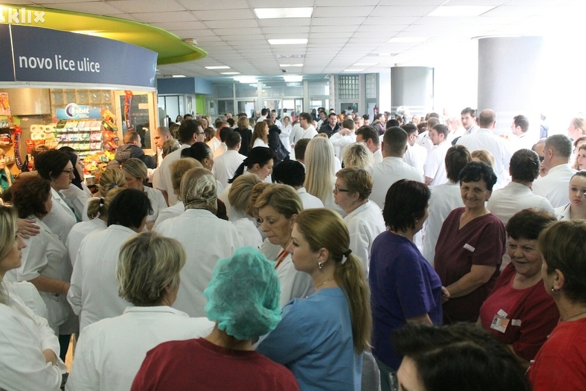 Štrajk zdravstvenih radnika Kantonalne bolnice Zenica (Foto: Arhiv/Klix.ba)