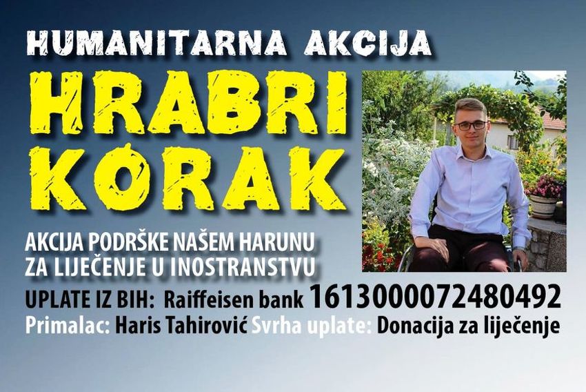 Hrabri Haris Tahirović želi prohodati, ali mu treba naša pomoć