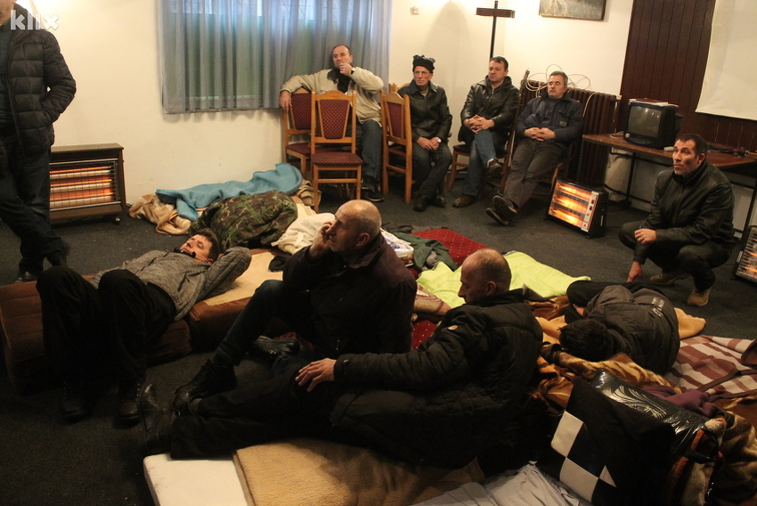 Detalj sa štrajka glađu zeničkih rudara (Foto: Arhiv/Klix.ba)