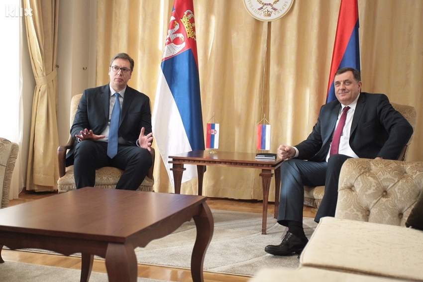 Dodik i Vučić u Beogradu razgovarali o unapređenju odnosa RS i Srbije