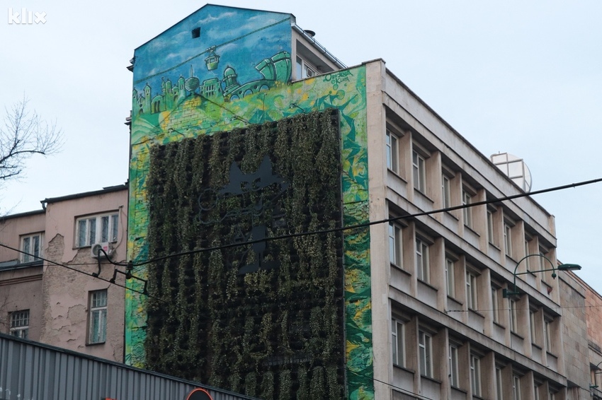 Zelena fasada u Sarajevu (Foto: H. M./Klix.ba)
