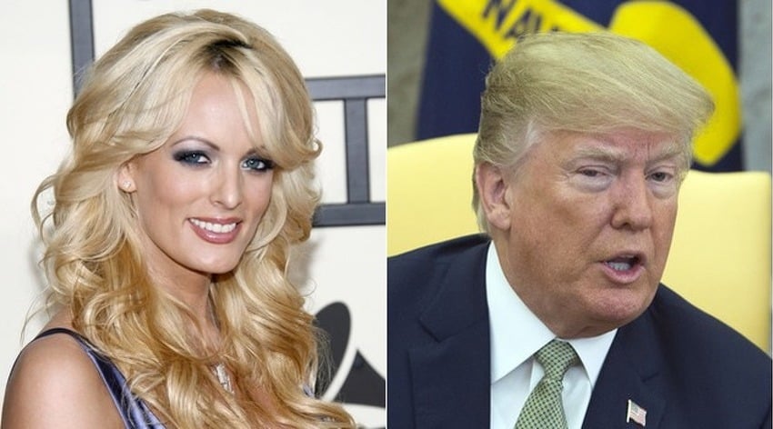 Stormy Daniels i Donald Trump (Foto: EPA)