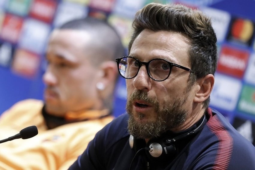 Eusebio Di Francesco na konferenciji za medije pred meč s Barcelonom (Foto: EPA-EFE)