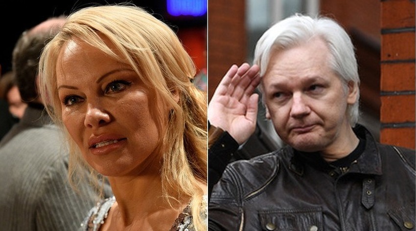Pamela Anderson i Julian Assange (Foto: EPA-EFE)