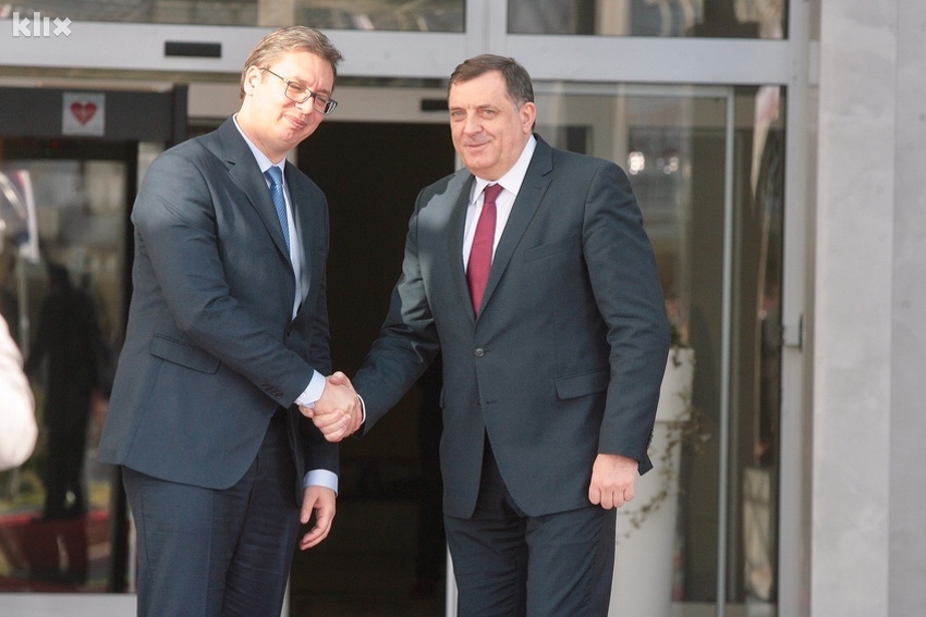 Aleksandar Vučić i Milorad Dodik (Foto: F. K./Klix.ba)