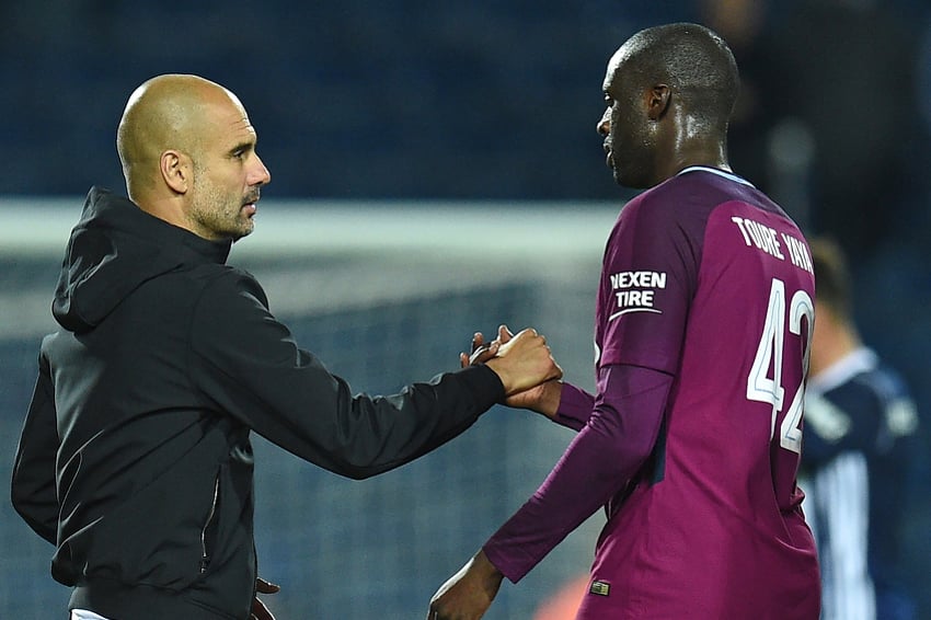 Guardiola i Toure (Foto: AFP)