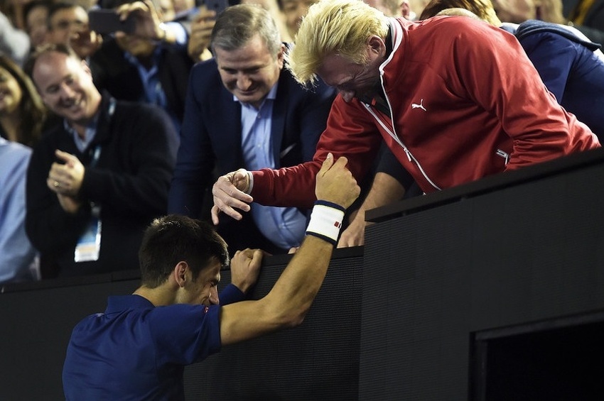 Novak Đoković i Boris Becker (Foto: EPA-EFE)