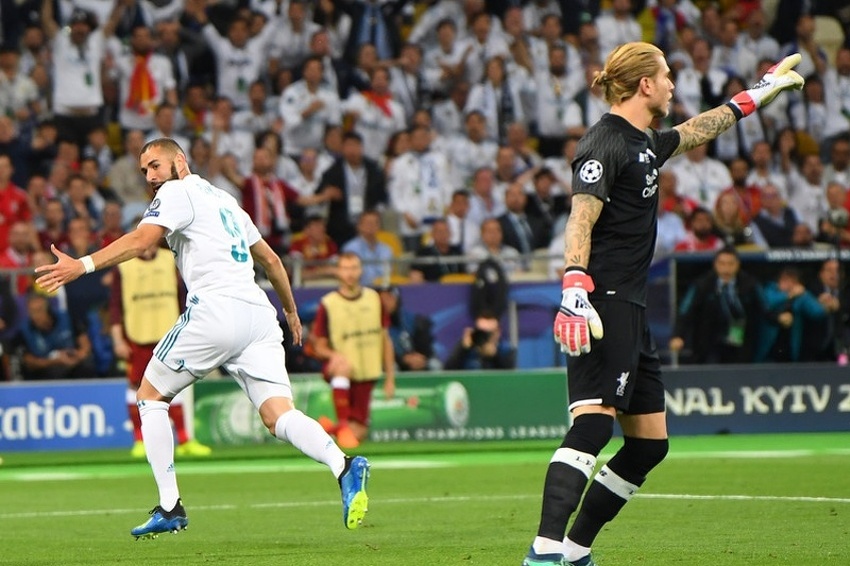 Trenutak kada Benzema proslavlja pogodak protiv Liverpoola (Foto: EPA-EFE)