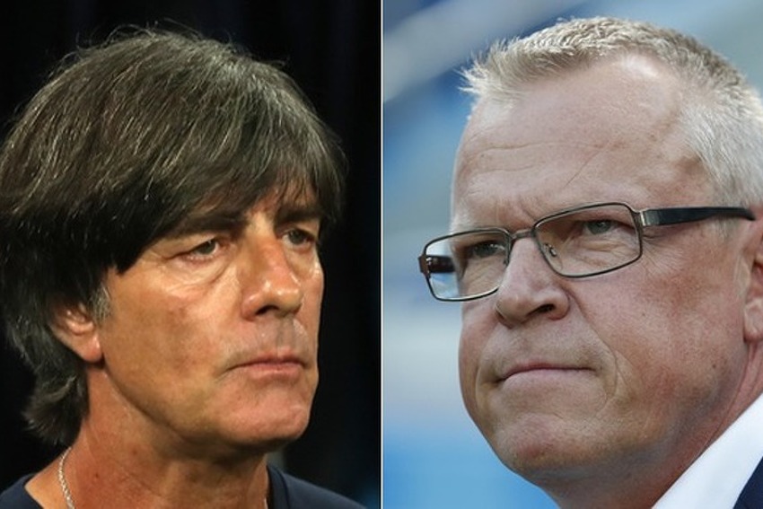 Joachim Löw i Janne Andersson (Foto: EPA-EFE)