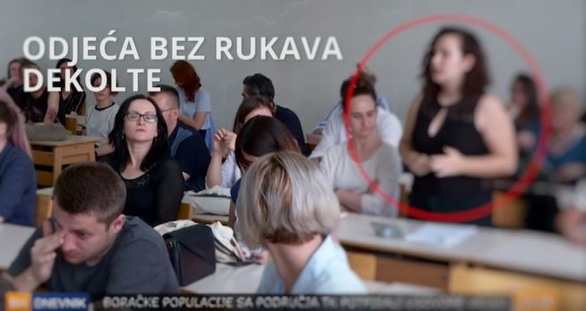 РезÑлÑÐ°Ñ Ñлика за TVSA analizom odijevanja studenata uzburkala javnost: Prozirna odjeÄa, bez rukava, dekolte...
