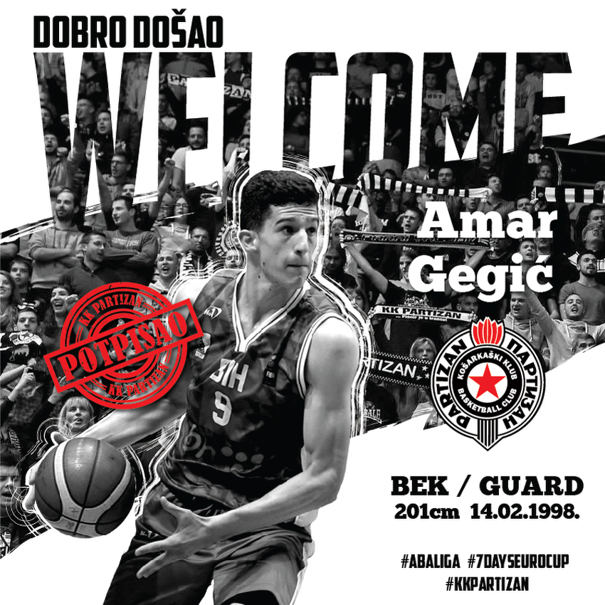 Amar Gegić potpisao za KK Partizan