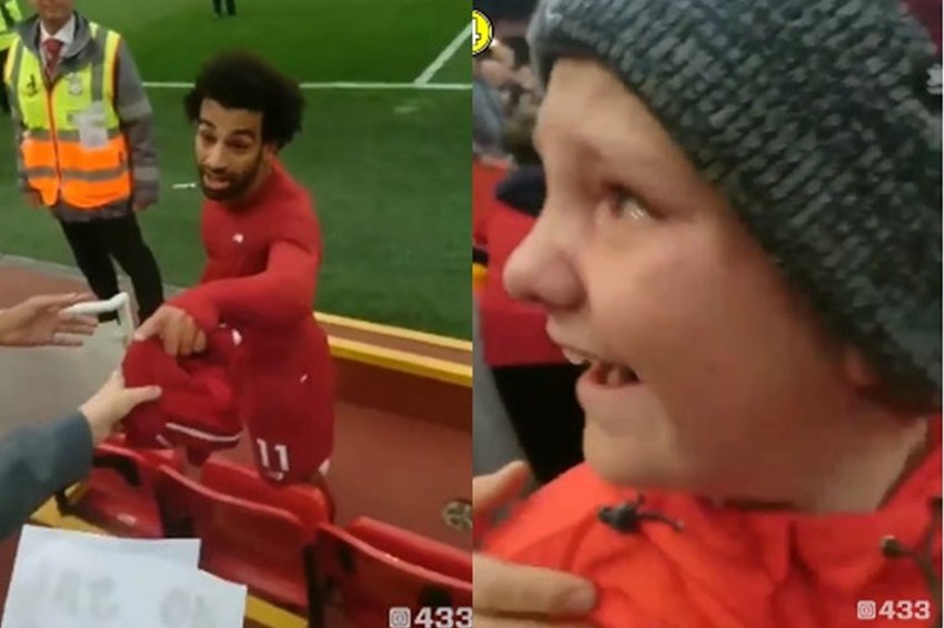 Salah nakon meča poklonio dres mladom navijaču i natjerao ga na suze radosnice