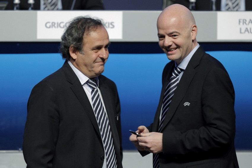 Michel Platini i Gianni Infantino (Foto: EPA-EFE)