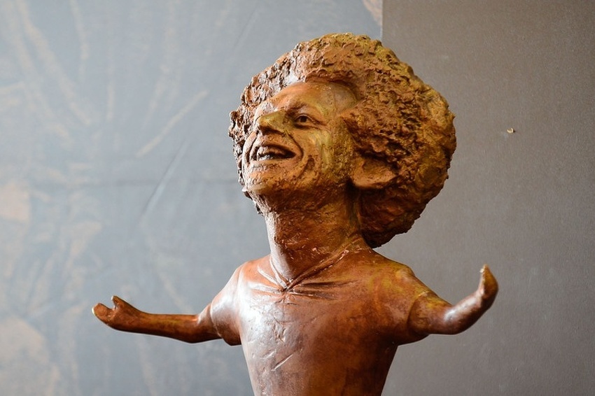 Skulptura Mohamed Salaha (Foto: EPA-EFE)