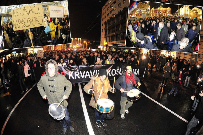 Detalj s prošlosedmičnih protesta (Foto: Blic.rs)