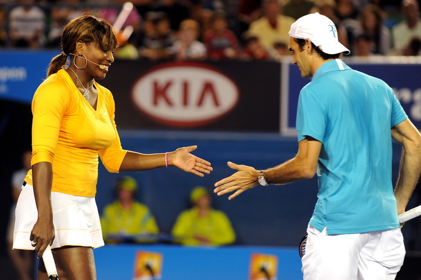Williams i Federer su igrali zajedno dubl u humanitarne svrhe 2010. godine (Foto: EPA-EFE)
