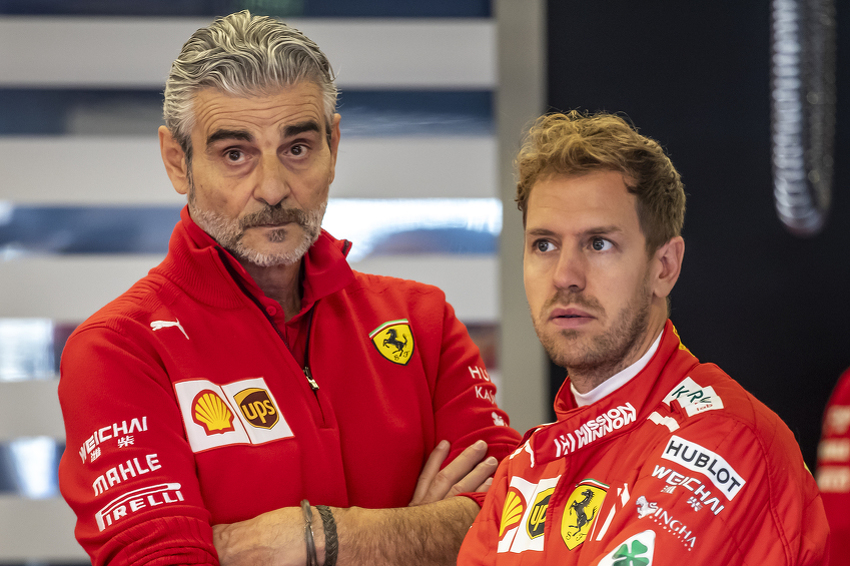 Maurizio Arrivabene i Sebastian Vettel (Foto: EPA-EFE)