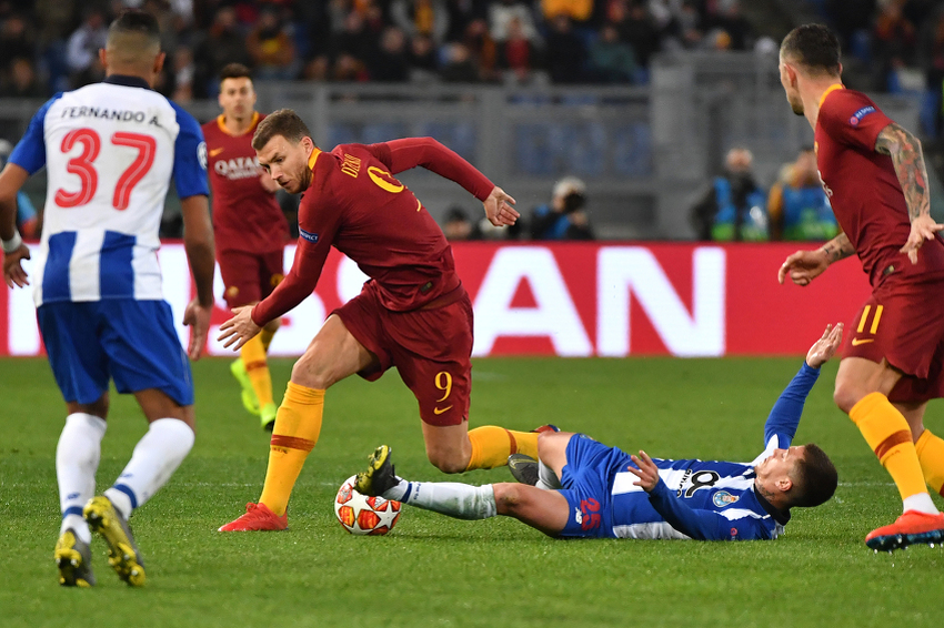 Roma je slavila sa 2:1 u prvom meču na Olimpicu (Foto: AFP)