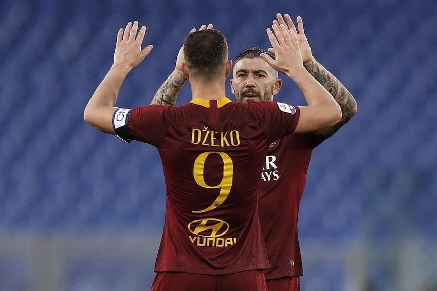 Edin Džeko i Aleksandar Kolarov (Foto: EPA-EFE)