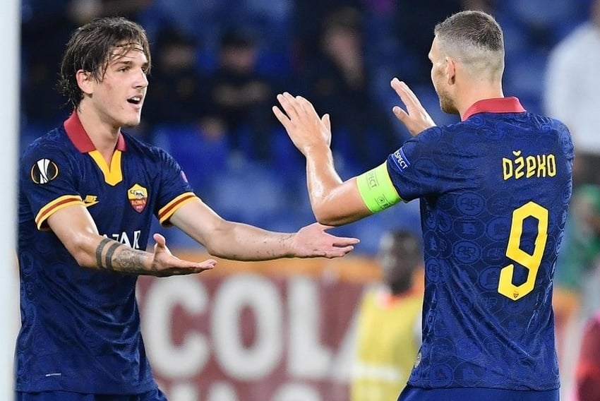 Nicolo Zaniolo i Edin Džeko (Foto: EPA-EFE)