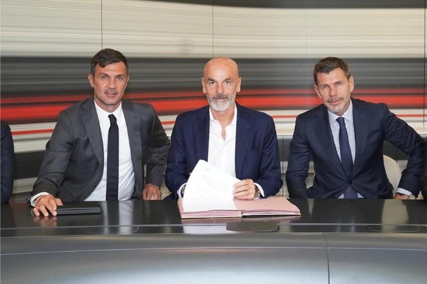 Paolo Maldini, Stefano Pioli i Zvonimir Boban (Foto: AC Milan)