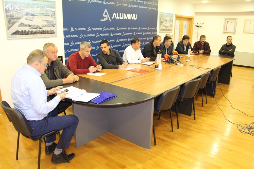 Konferencija za medije Sindikata Aluminija (Foto: R. D./Klix.ba)
