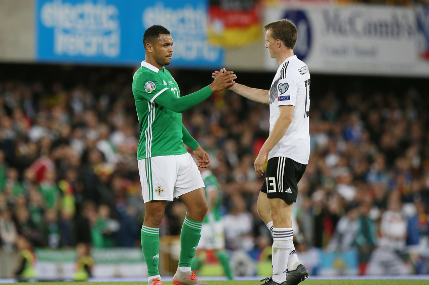 Josh Magennis na utakmici protiv Njemačke (Foto: EPA-EFE)