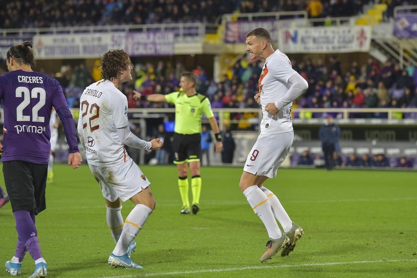 Džeko slavi pogodak (Foto: AS Roma)