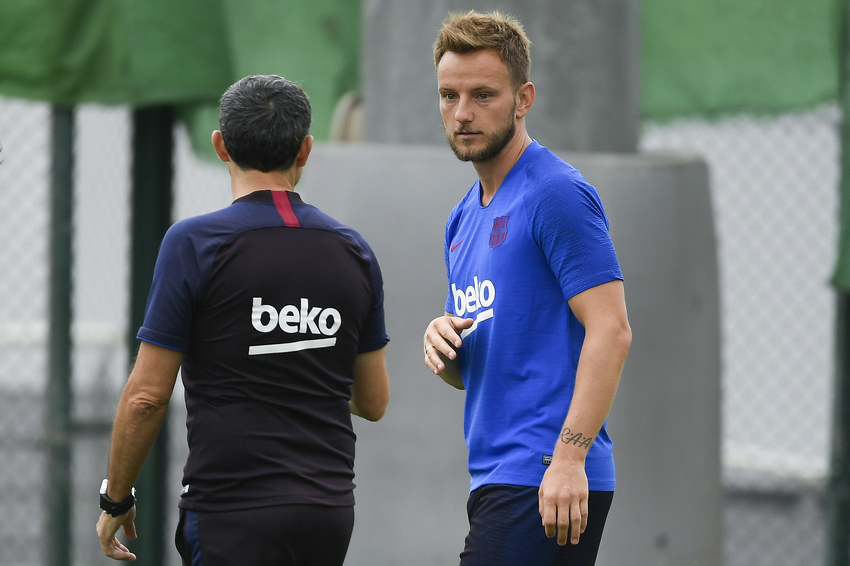 Rakitić na treningu Barcelone (Foto: AFP)