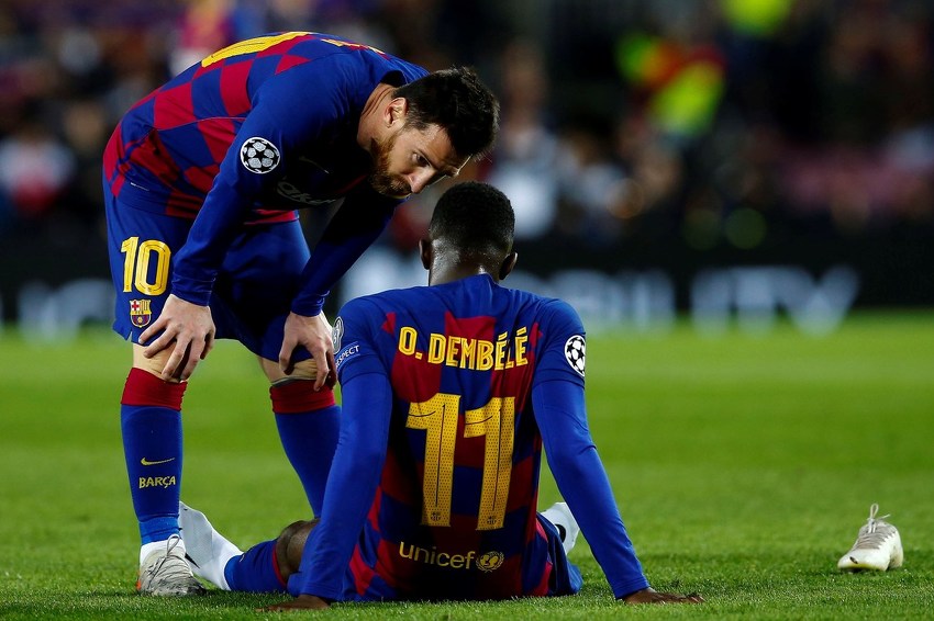 Messi i Dembele (Foto: EPA-EFE)