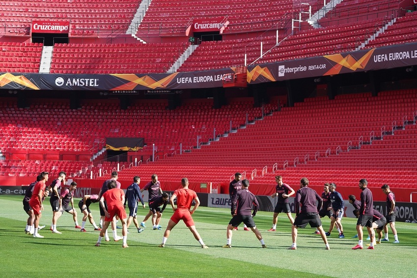Trening nogometaša Seville (Foto: EPA-EFE)
